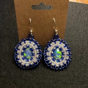 Blue and Silver earrings