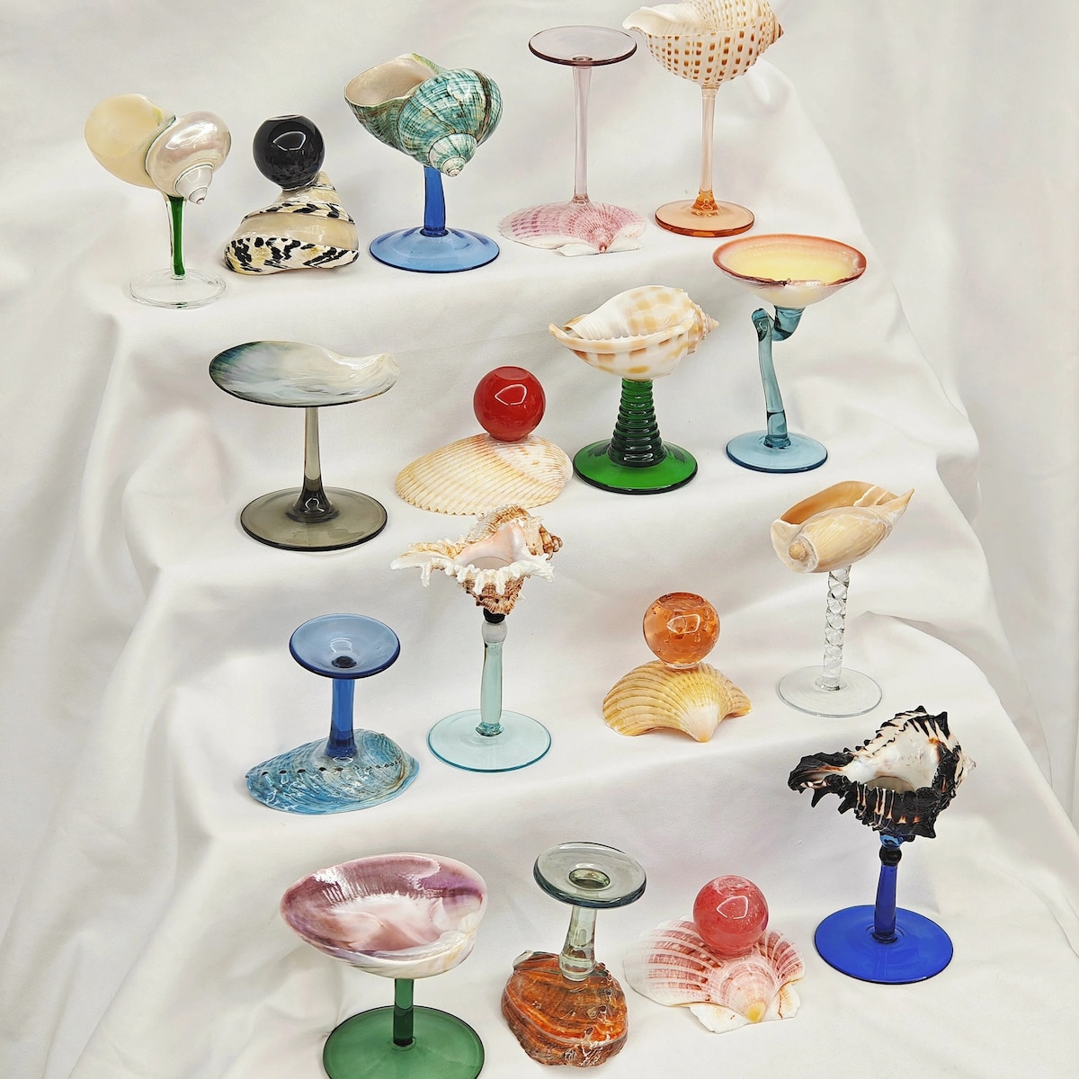 Seashell Martini Glasses for our Wedding Day!