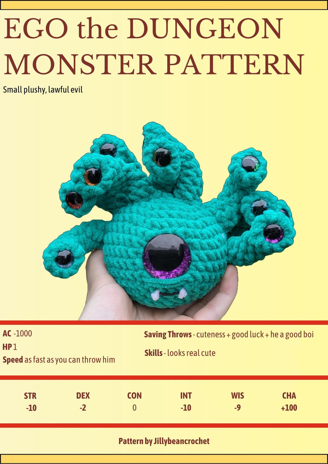 File Patter Info.pdf Ego the Dungeon Monster Download PDF File Patter for Crochet and ...