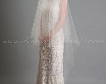 Drop Veil, Wedding Veil, Bridal Veil Single Layer Tulle - Eden Veil