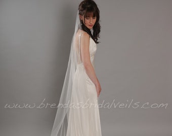 Bridal Veil, Sheer Single Layer, Wedding Veil, 90 thru 108 inch lengths available - Ashley