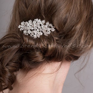 Rhinestone Bridal Hair Clip, Wedding Headpiece, Bridal Hair Piece, Crystal Head Piece Lynnet image 5