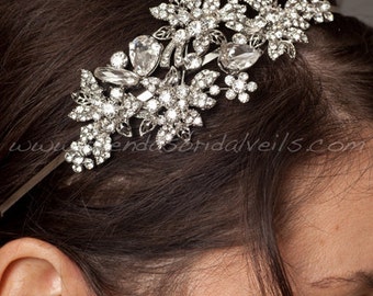 Rhinestone Bridal Headband, Wedding Headband - Candice