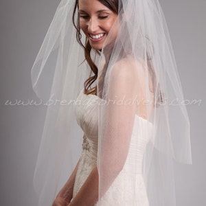 Wedding Veil with Blusher,Bridal Veil Double Layer Kimberly Veil image 5