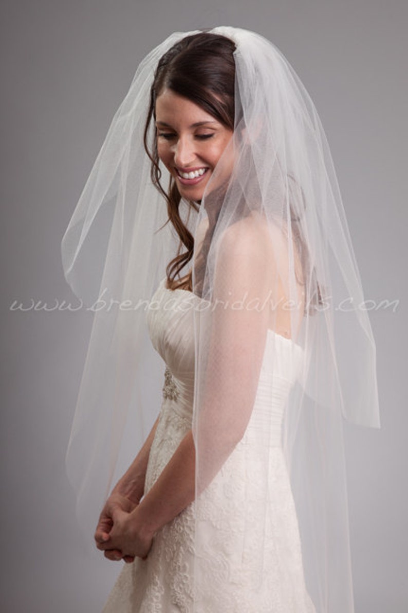 Wedding Veil with Blusher,Bridal Veil Double Layer Kimberly Veil image 5