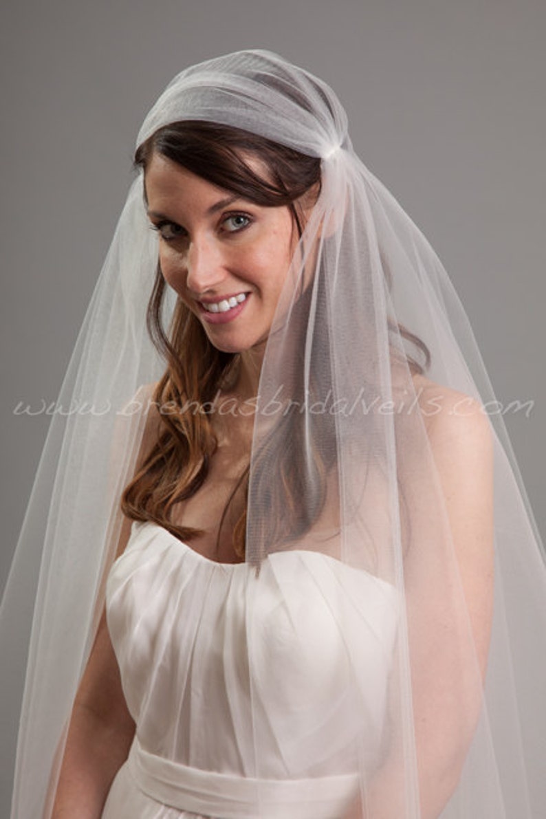 1920s Inspired Bridal Veil, Juliet Cap Veil, Double Layer Waltz Length Veil Naomi image 1