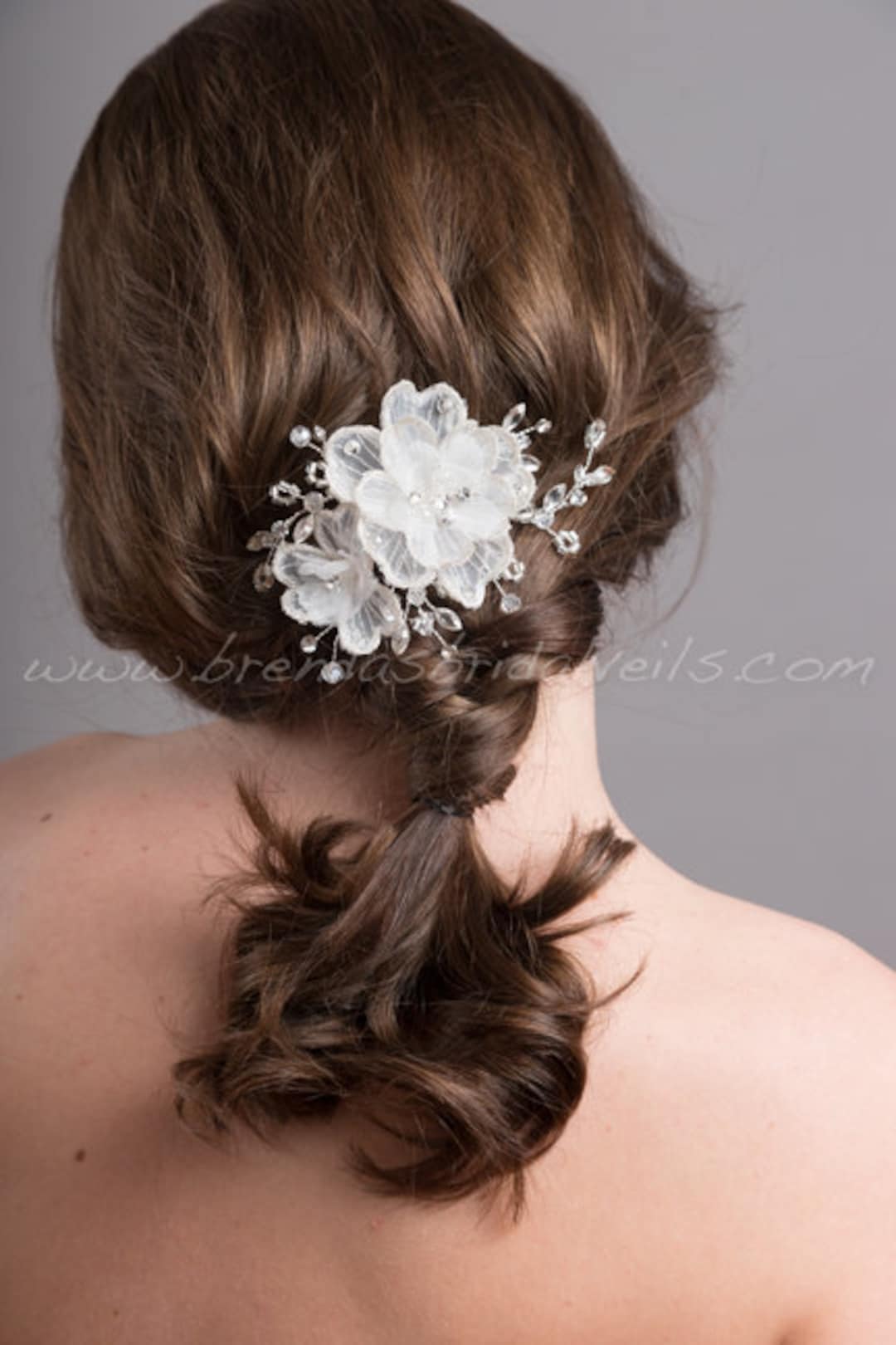 bridal headpieces with flowers