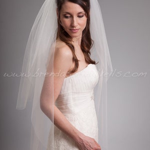 Wedding Veil with Blusher,Bridal Veil Double Layer Kimberly Veil image 4