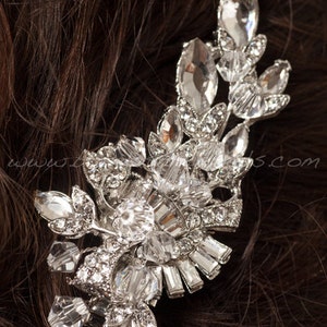 Rhinestone Bridal Hair Clip, Wedding Headpiece, Bridal Hair Piece, Crystal Head Piece Scarlett image 5