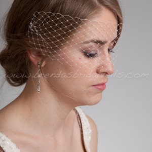 Birdcage Veil, Venetian Birdcage Veil, Bridal Veil, Wedding Veil, Mask Veil, Visor Veil, Bridal Hair image 5