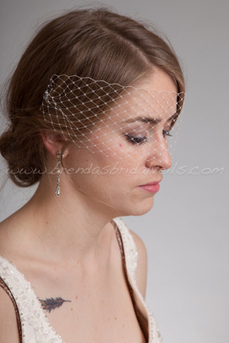 Birdcage Veil, Venetian Birdcage Veil, Bridal Veil, Wedding Veil, Mask Veil, Visor Veil, Bridal Hair image 5