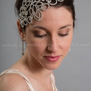 Rhinestone Bridal Hair Comb, Crystal Hair Piece, Wedding Head Piece, Rhinestone Fascinator Stella image 5