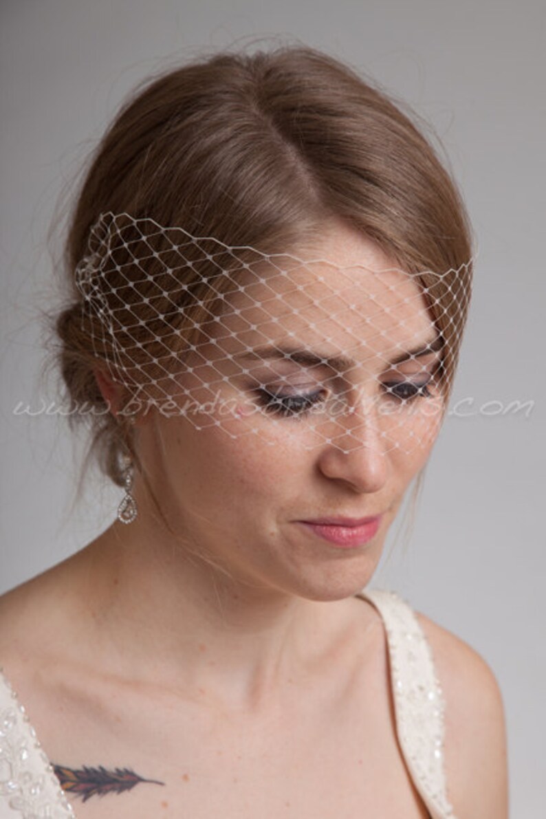 Birdcage Veil, Venetian Birdcage Veil, Bridal Veil, Wedding Veil, Mask Veil, Visor Veil, Bridal Hair image 3