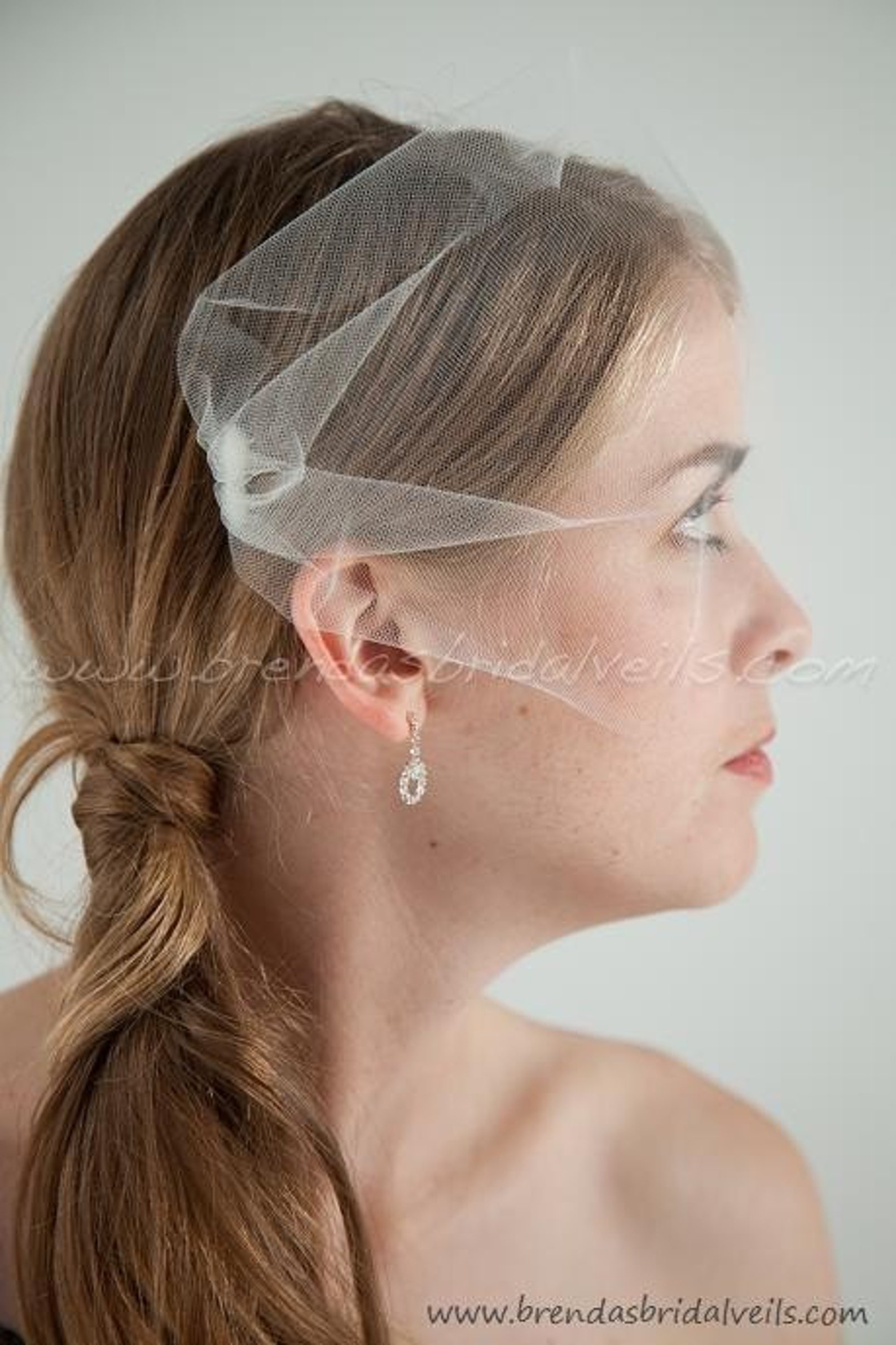 Birdcage Veil Tulle Bandeau Bridal Veil Wedding Veil Etsy