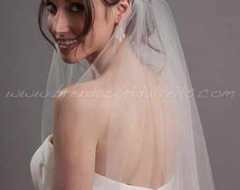 Crystal Rhinestone Cap Veil, Juliet Cap Style Bridal Veil, Flapper Style Wedding Veil - Sadie