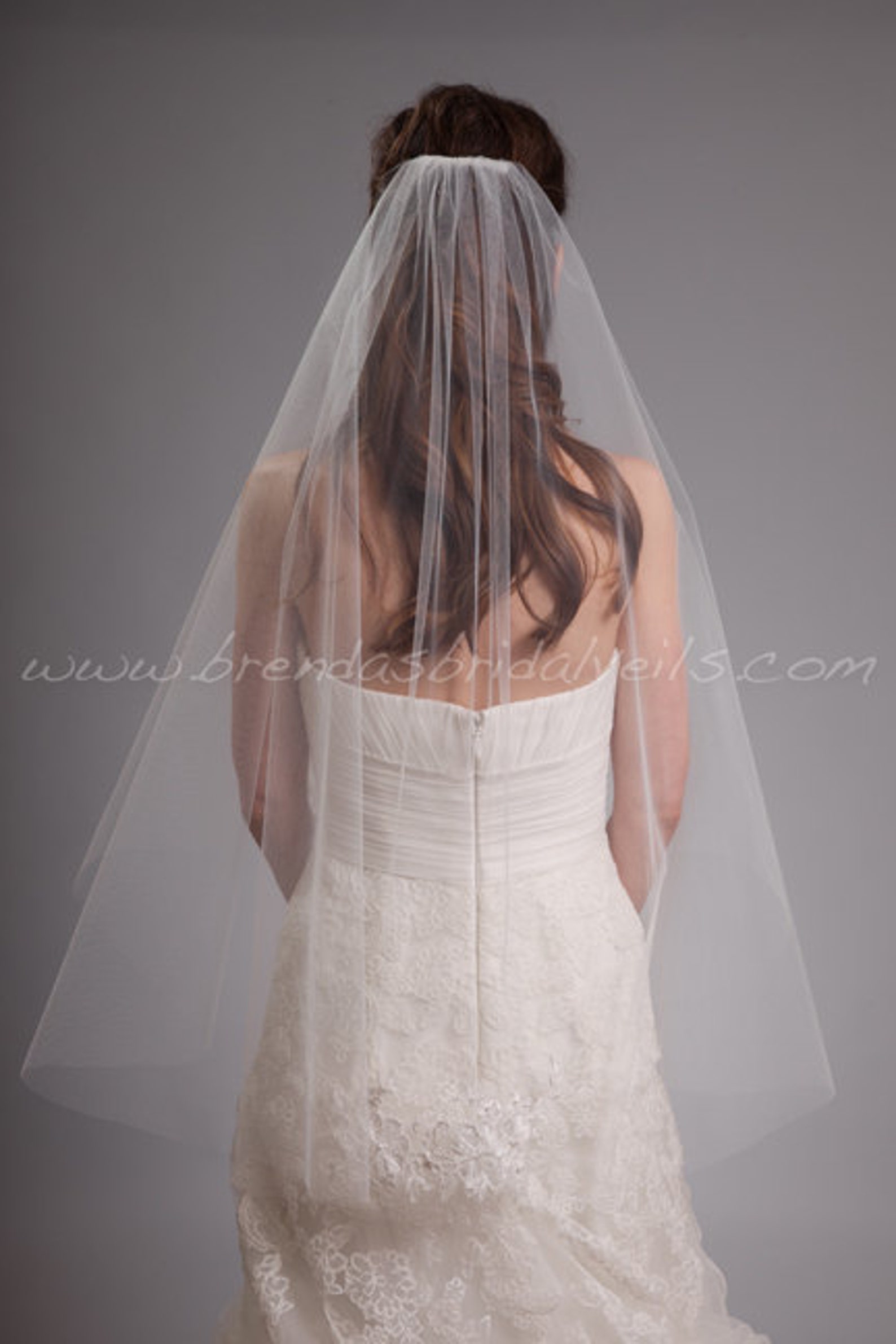 Ivory Bridal Veil Single Layer Light Ivory Alencon Lace Hand Etsy