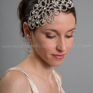 Rhinestone Bridal Hair Comb, Crystal Hair Piece, Wedding Head Piece, Rhinestone Fascinator Stella image 1