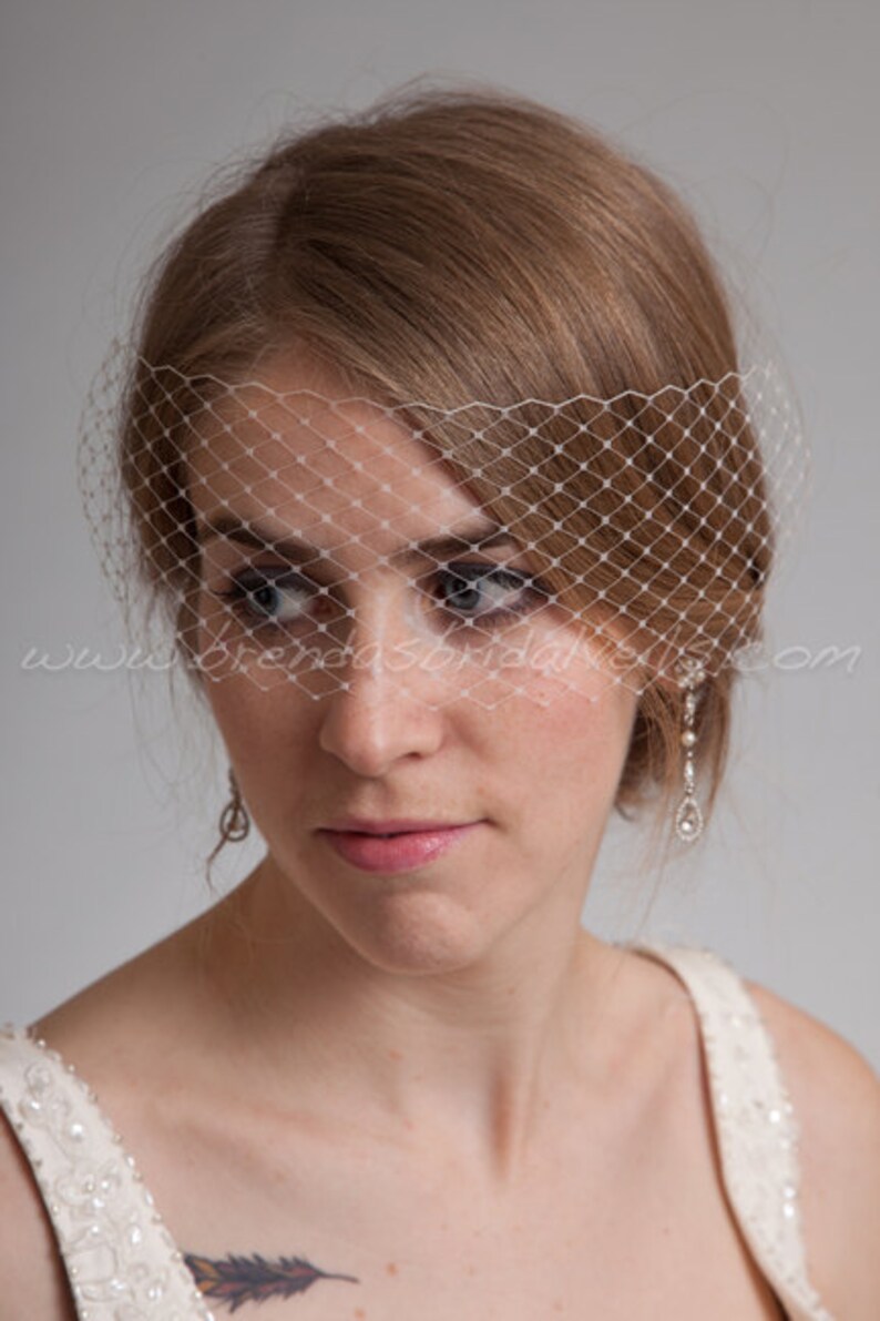 Birdcage Veil, Venetian Birdcage Veil, Bridal Veil, Wedding Veil, Mask Veil, Visor Veil, Bridal Hair image 4