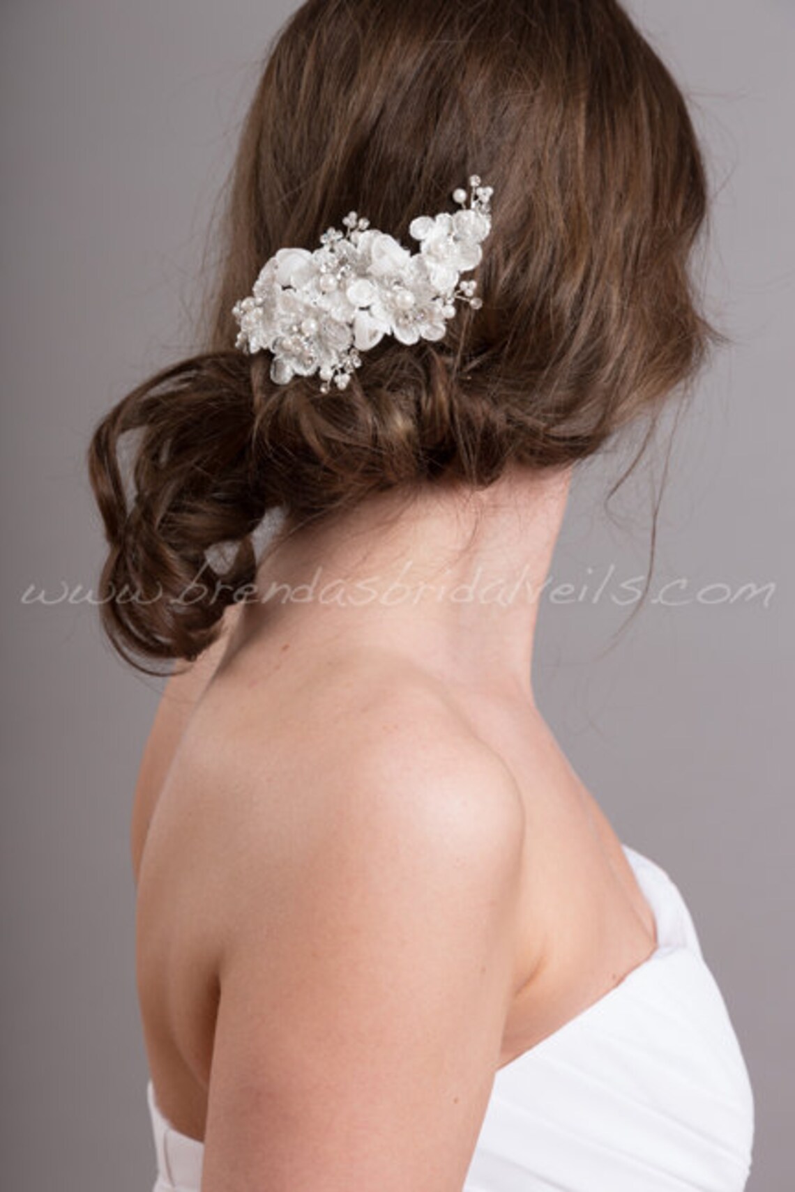 Bridal Lace Hair Comb Wedding Lace Headpiece Wedding Hair Etsy