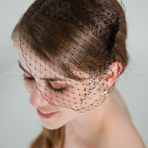 Mini Petite Bridal Birdcage Veil, Bride or BridesMaids, Wedding Veil, Available In Many Colors image 2