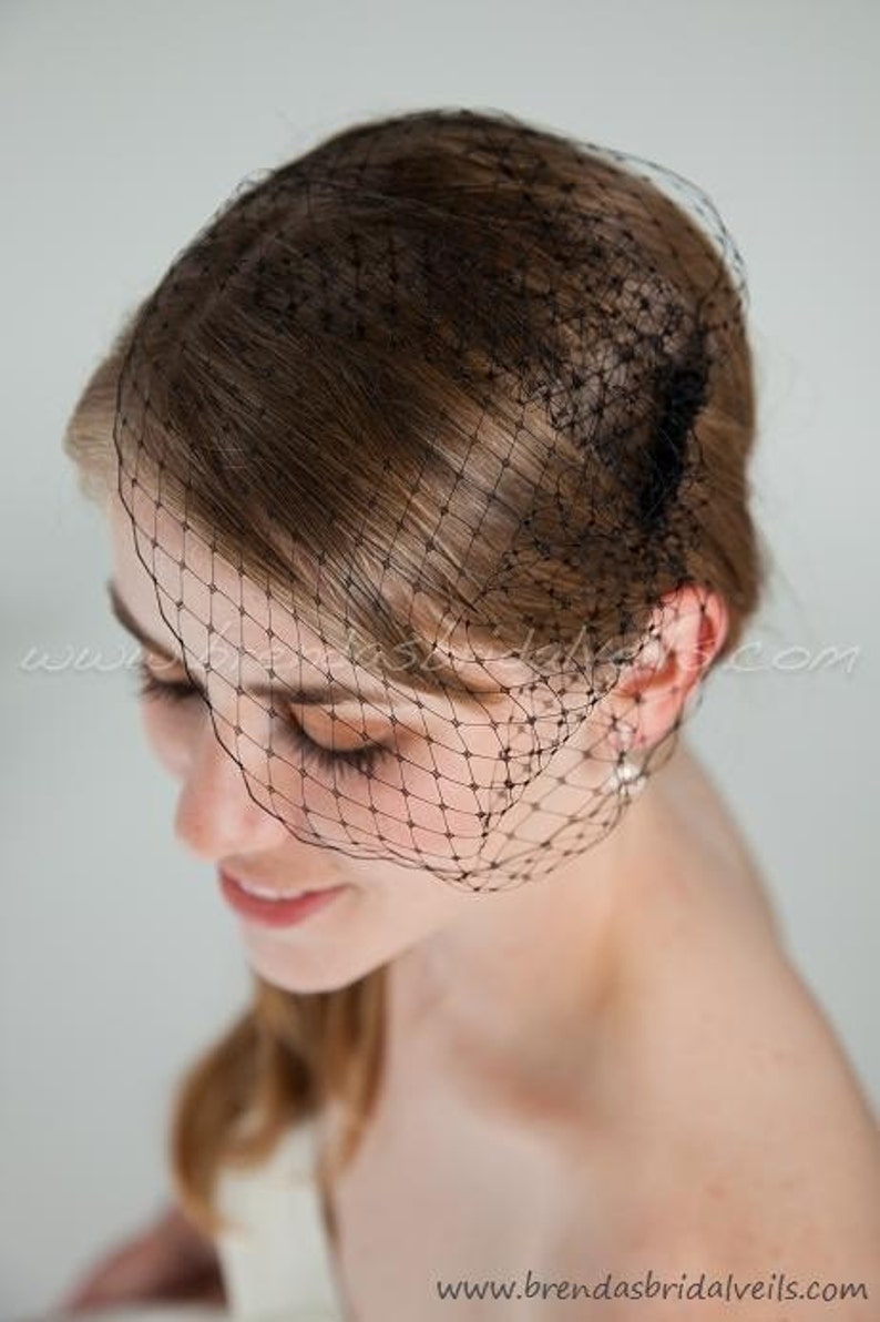Mini Petite Bridal Birdcage Veil, Bride or BridesMaids, Wedding Veil, Available In Many Colors image 2