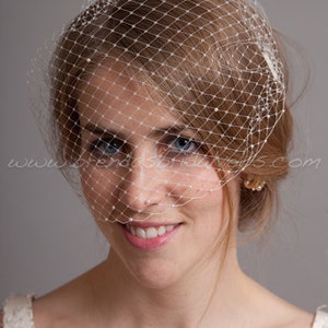 Birdcage veil,Pearl Accent Bandeau Birdcage Veil, Wedding Veil, Bridal Veils image 5