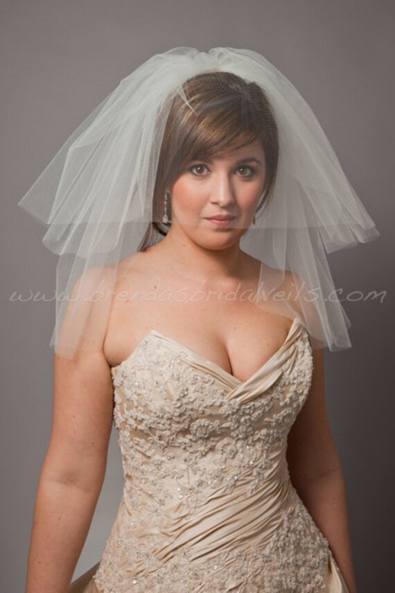 Bridal Veil - Short Veil- Double Layer Wedding veil - Latisha