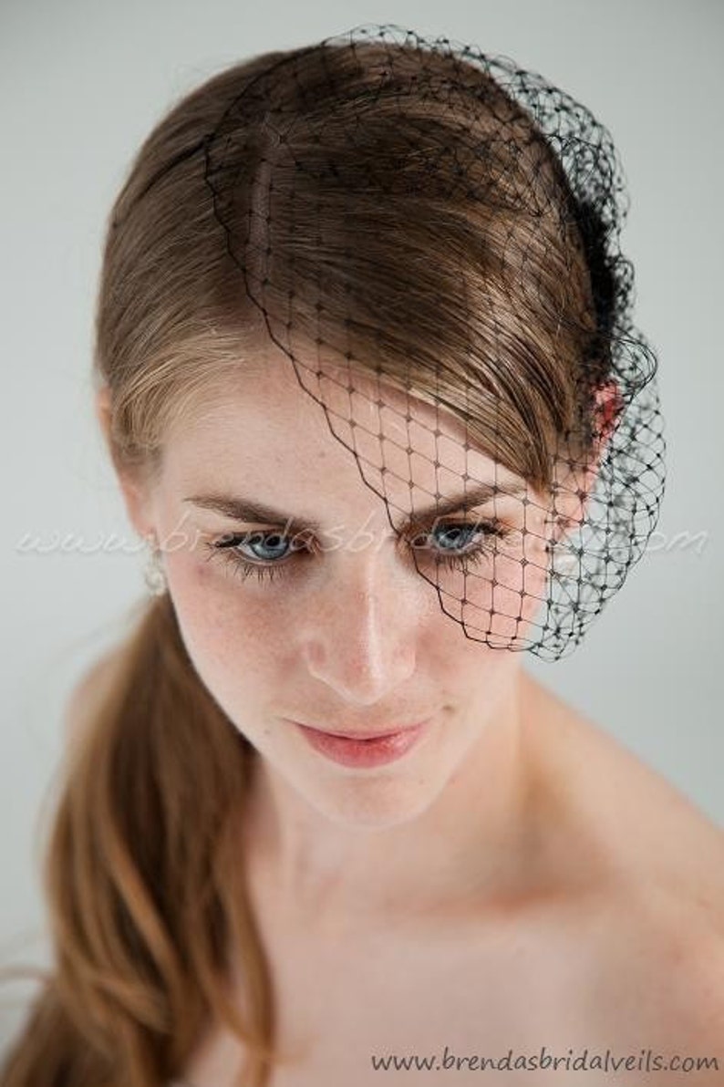 Mini Petite Bridal Birdcage Veil, Bride or BridesMaids, Wedding Veil, Available In Many Colors image 4