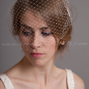 Birdcage veil,Pearl Accent Bandeau Birdcage Veil, Wedding Veil, Bridal Veils image 4