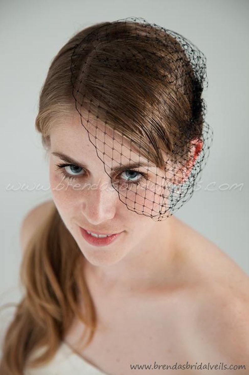 Mini Petite Bridal Birdcage Veil, Bride or BridesMaids, Wedding Veil, Available In Many Colors image 1