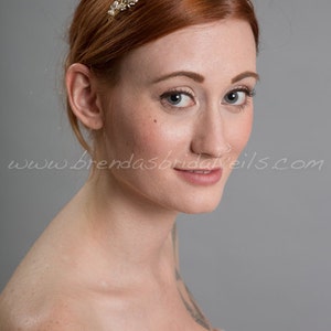 Gold Headband, Fresh Water Pearls, Rhinestones, Bridal Headband, Wedding Hairband Charlotte image 3