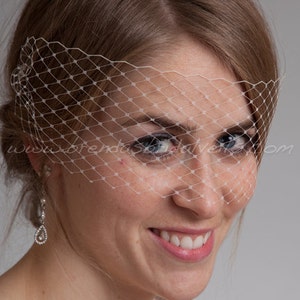 Birdcage Veil, Venetian Birdcage Veil, Bridal Veil, Wedding Veil, Mask Veil, Visor Veil, Bridal Hair image 1