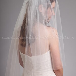 Wedding Veil with Blusher,Bridal Veil Double Layer Kimberly Veil image 2