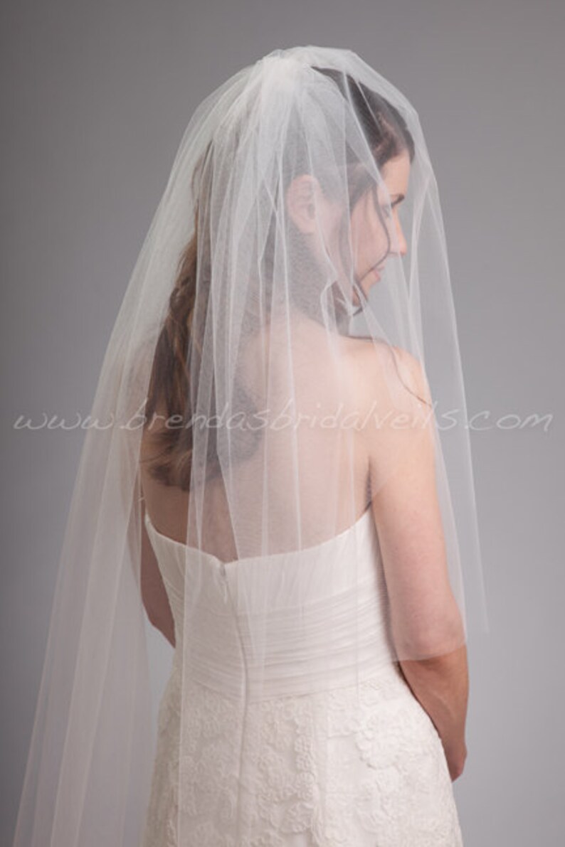 Wedding Veil with Blusher,Bridal Veil Double Layer Kimberly Veil image 2