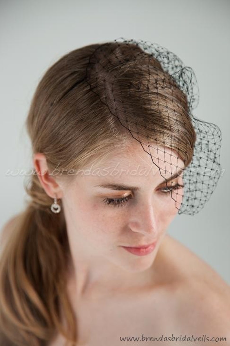 Mini Petite Bridal Birdcage Veil, Bride or BridesMaids, Wedding Veil, Available In Many Colors image 5