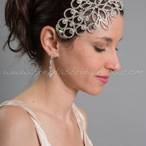 Rhinestone Bridal Hair Comb, Crystal Hair Piece, Wedding Head Piece, Rhinestone Fascinator Stella image 3