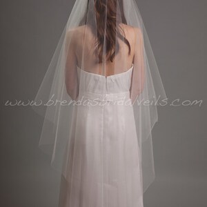 1920s Inspired Bridal Veil, Juliet Cap Veil, Double Layer Waltz Length Veil Naomi image 5