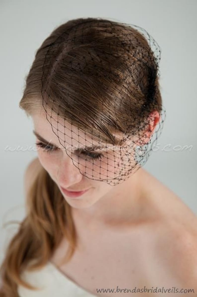 Mini Petite Bridal Birdcage Veil, Bride or BridesMaids, Wedding Veil, Available In Many Colors image 3