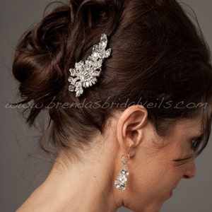 Rhinestone Bridal Hair Clip, Wedding Headpiece, Bridal Hair Piece, Crystal Head Piece Scarlett image 2