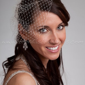 Mini Birdcage Veil, 7&quot; Bridal Veil, Wedding Veil - Available In A Wide Range Of Colors