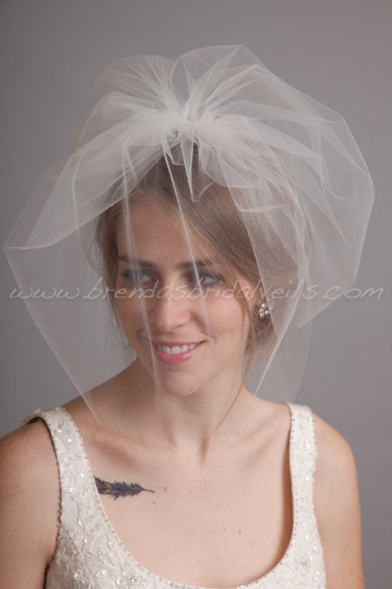 Tulle Birdcage Veil Full Double Blusher Bridal Veil Wedding Etsy