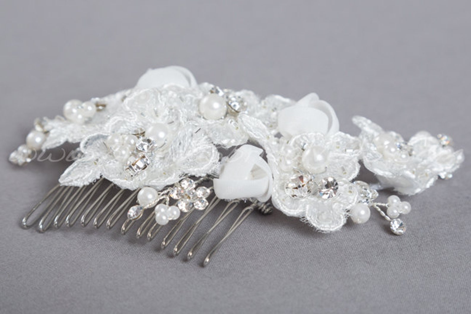 Bridal Lace Hair Comb Wedding Lace Headpiece Wedding Hair Etsy