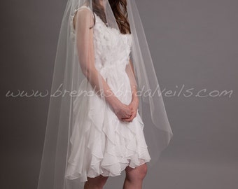 Bridal veil, Wedding veil , Waltz Tulle Bridal Veil 52" Single Layer Veil, Wedding Veils - Shakira Veil