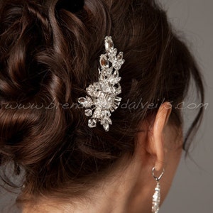 Rhinestone Bridal Hair Clip, Wedding Headpiece, Bridal Hair Piece, Crystal Head Piece Scarlett image 1