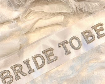 Bride to Be Sash,Custom Sparkling Bridal Sash,Bridal Shower Gifts,Bachelorette Party Sash,Wedding Party Gifts,Party Favors,Bridesmaid Gifts