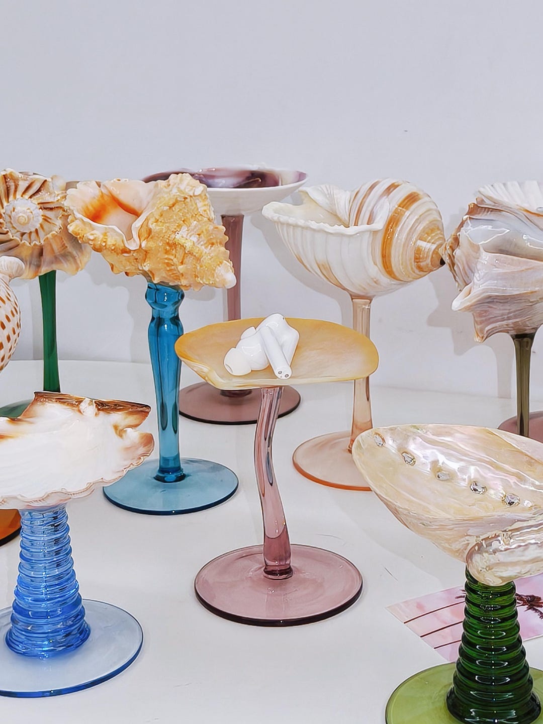 Sea Shell Wine Rack Custom Seashell Wine Glasses,art Ornaments, 2025 Popularity Gifts ...