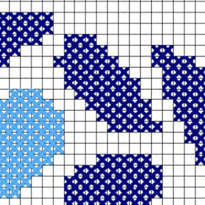 Sea Turtle easy cross stitch pattern, PDF instant download image 2