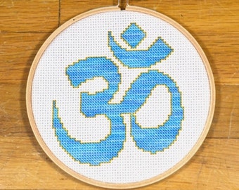 Om Sign - easy cross stitch pattern, PDF *instant download*