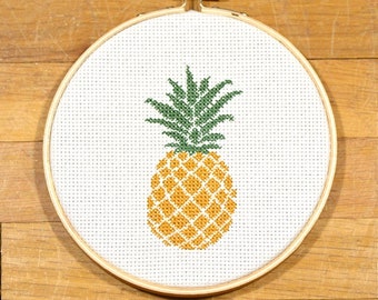 Golden Pineapple - easy cross stitch pattern, PDF *instant download*