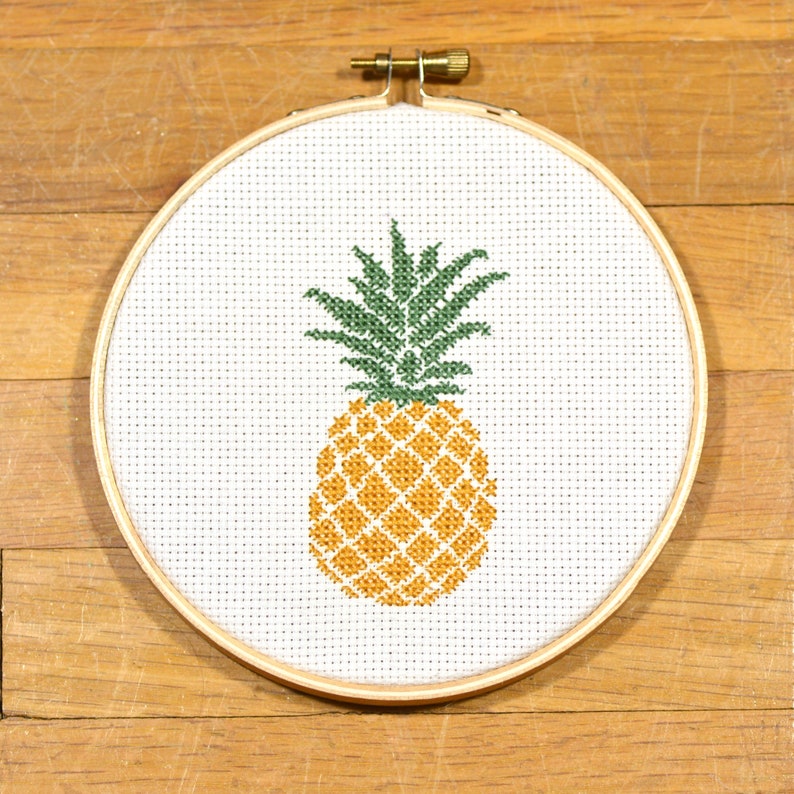Thinking of Hawaii 3 pattern set Sea Turtle, Hibiscus & Pineapple easy cross stitch pattern, PDF instant download image 4